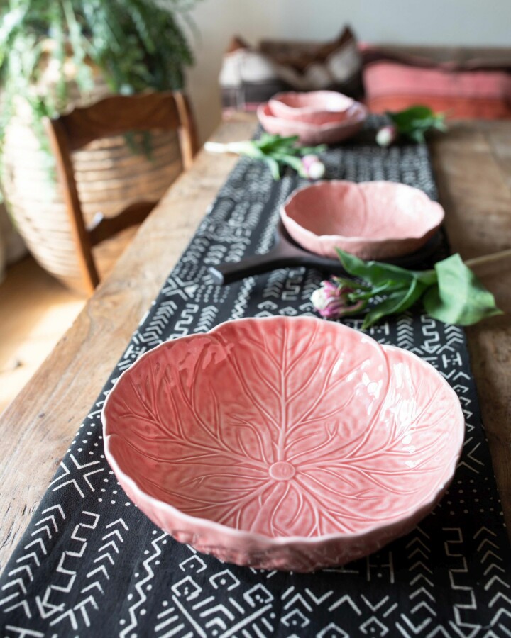 Cabbage bowl L Ø29cm, pale pink VAN VERRE