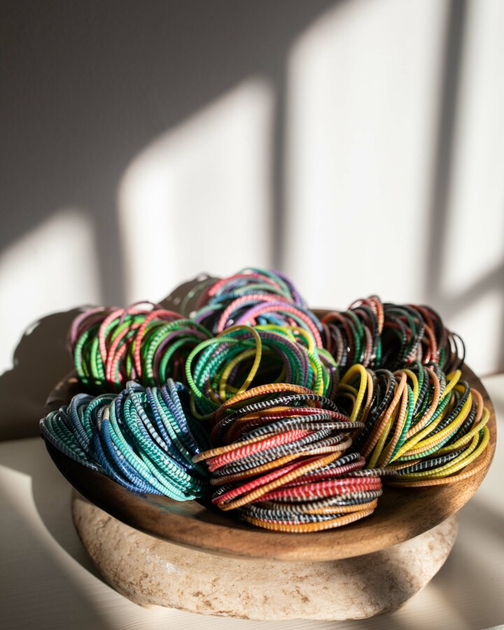 Small Handwoven African Grass Bracelets, Set of 5 – Madcap Cottage